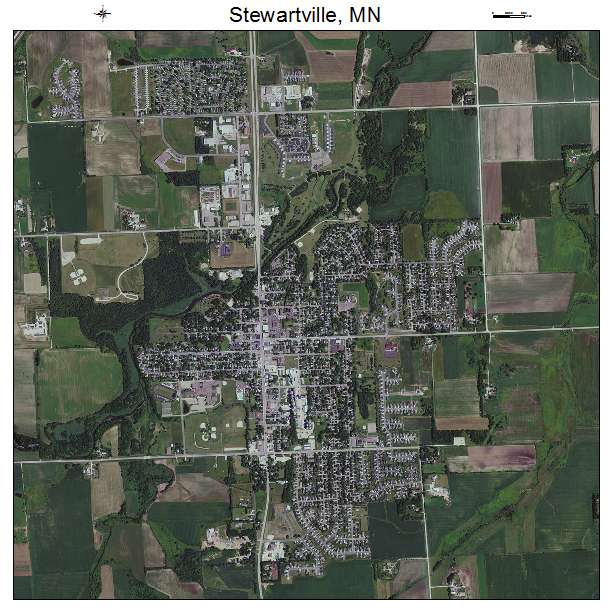 Stewartville, MN air photo map