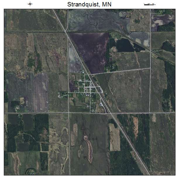 Strandquist, MN air photo map