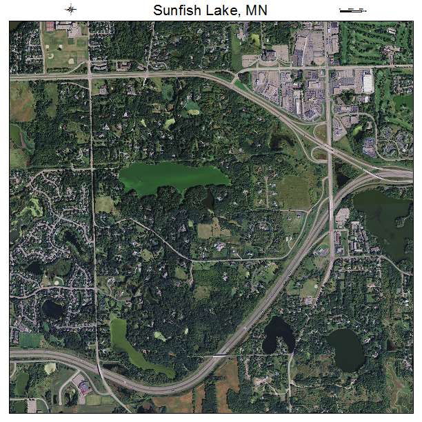 Sunfish Lake, MN air photo map