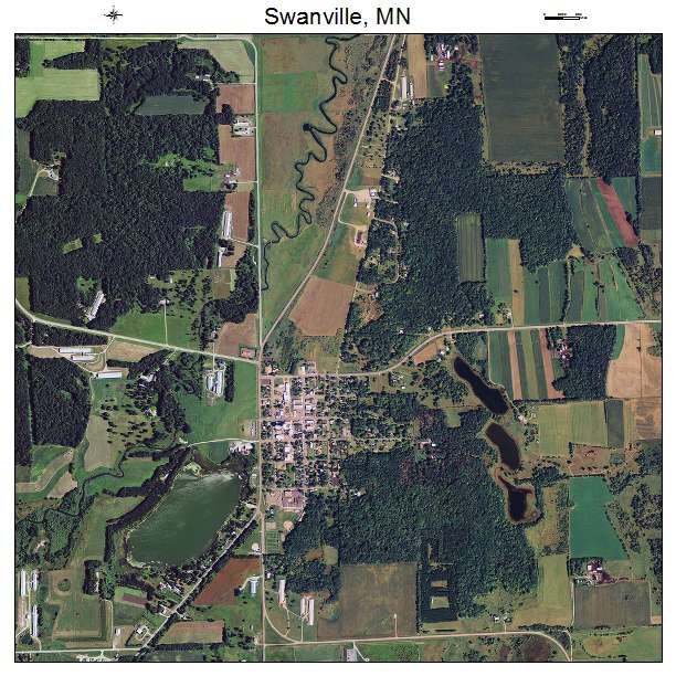 Swanville, MN air photo map