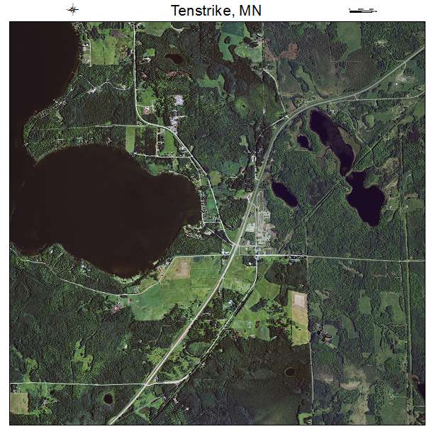 Tenstrike, MN air photo map