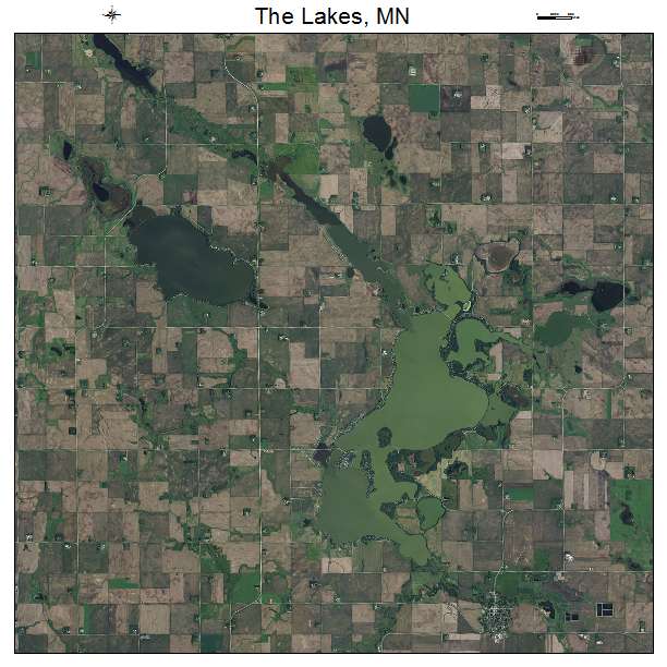 The Lakes, MN air photo map