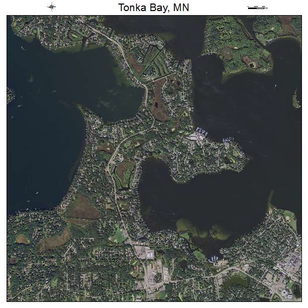 Tonka Bay, MN air photo map