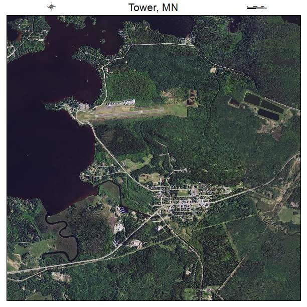 Tower, MN air photo map