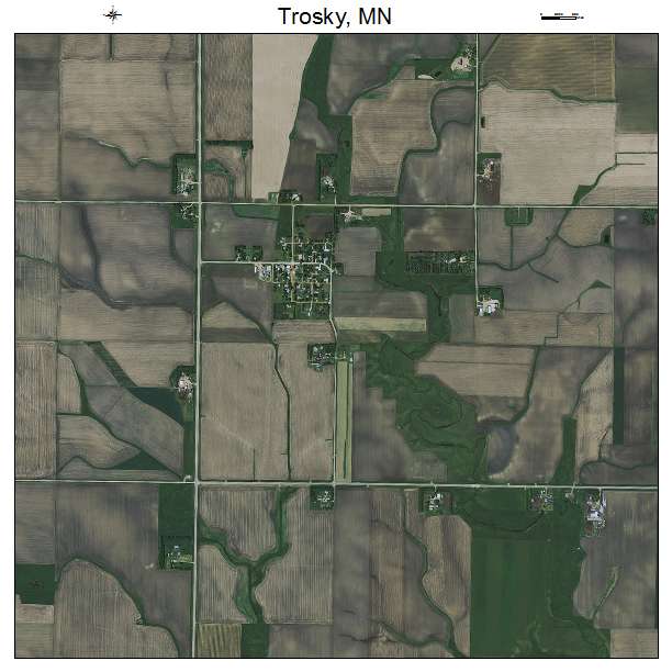 Trosky, MN air photo map