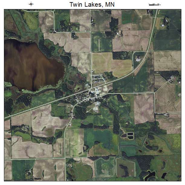Twin Lakes, MN air photo map