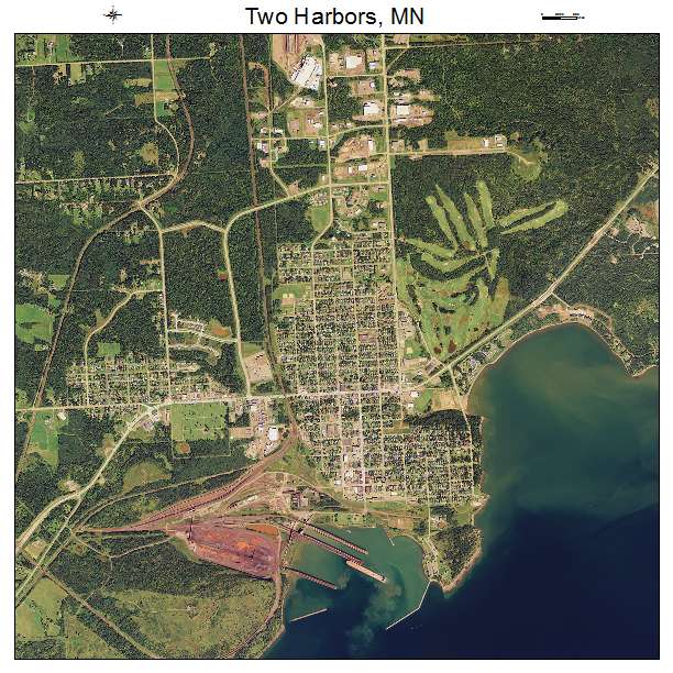 Two Harbors, MN air photo map