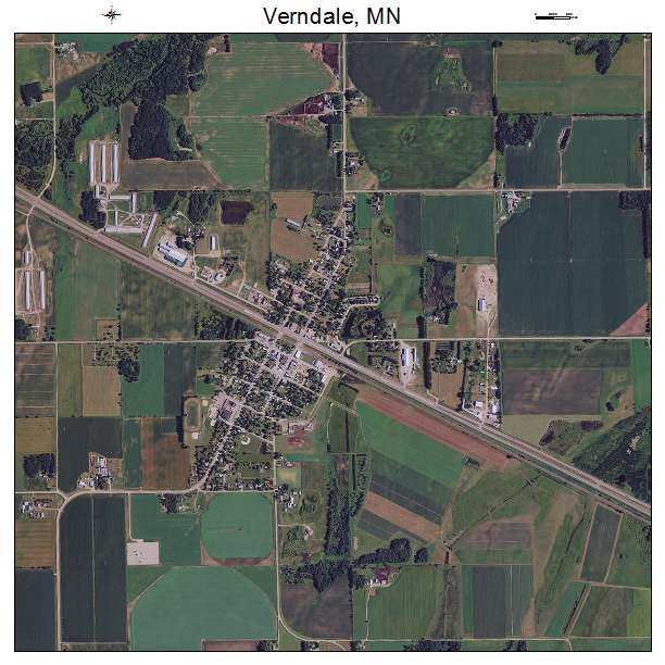 Verndale, MN air photo map