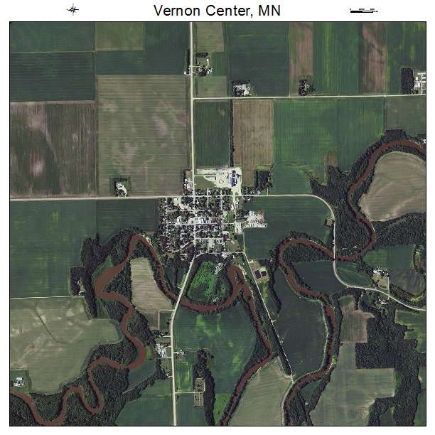 Vernon Center, MN air photo map