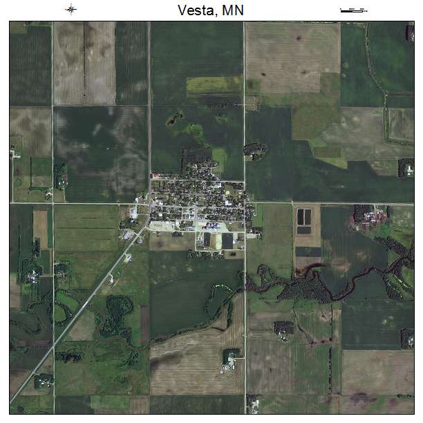 Vesta, MN air photo map
