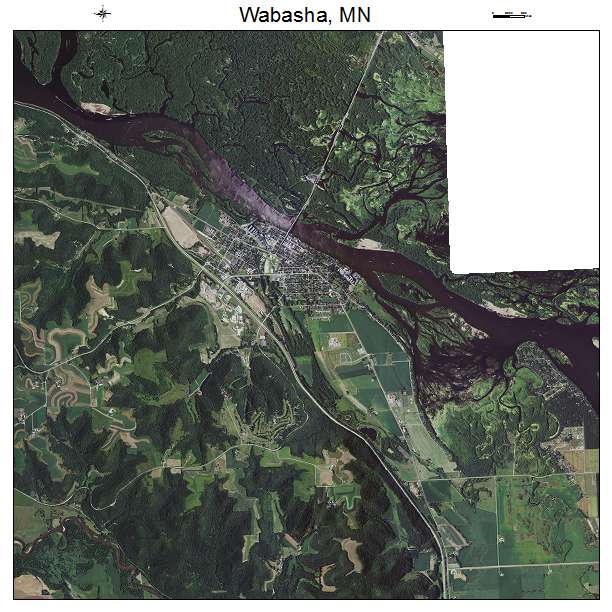 Wabasha, MN air photo map