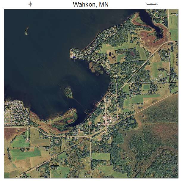 Wahkon, MN air photo map