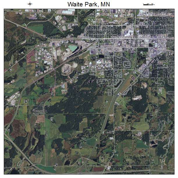 Waite Park, MN air photo map