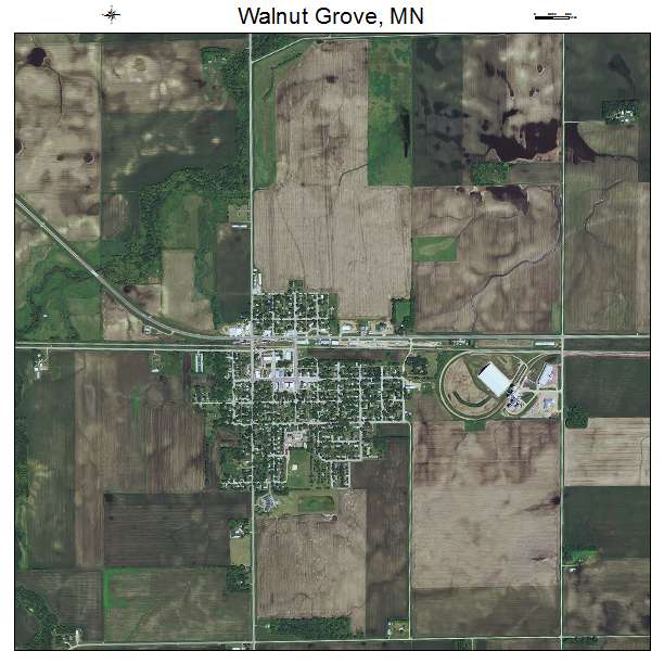 Aerial Photography Map of Walnut Grove, MN Minnesota