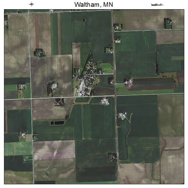 Waltham, MN air photo map