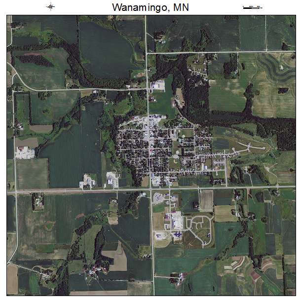 Wanamingo, MN air photo map