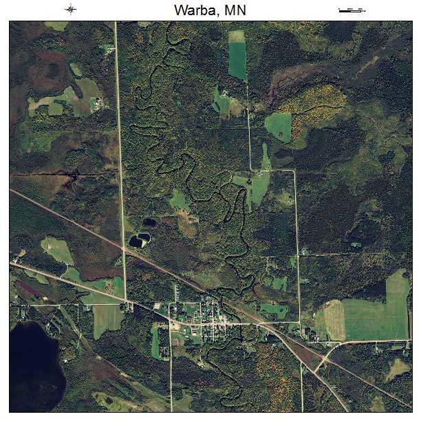 Warba, MN air photo map