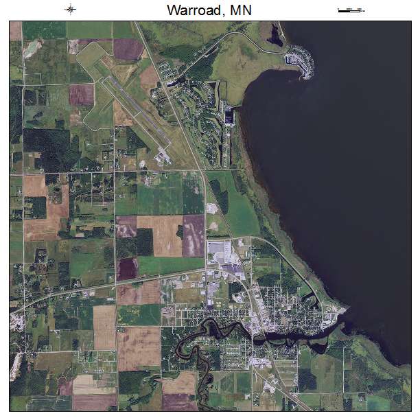 Warroad, MN air photo map