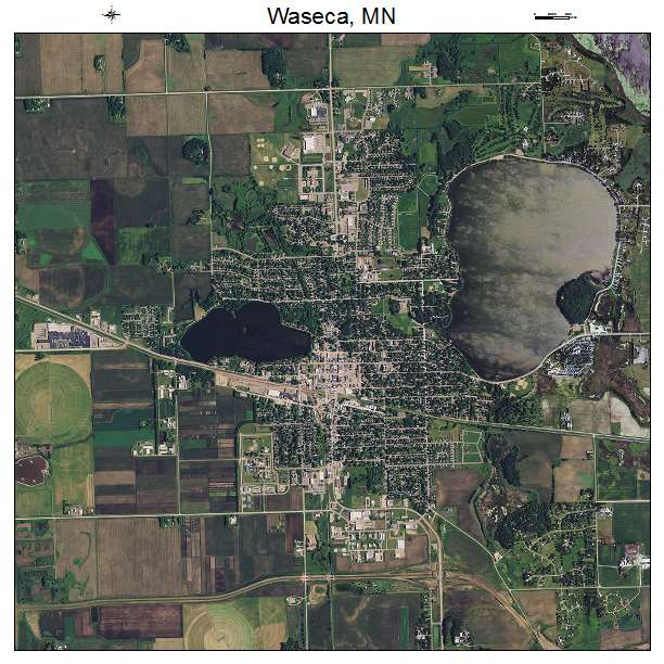 Waseca, MN air photo map