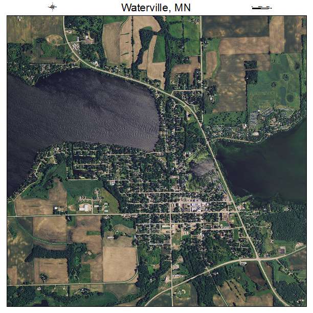 Waterville, MN air photo map