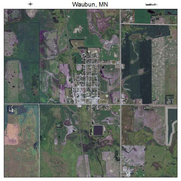 Waubun, MN air photo map