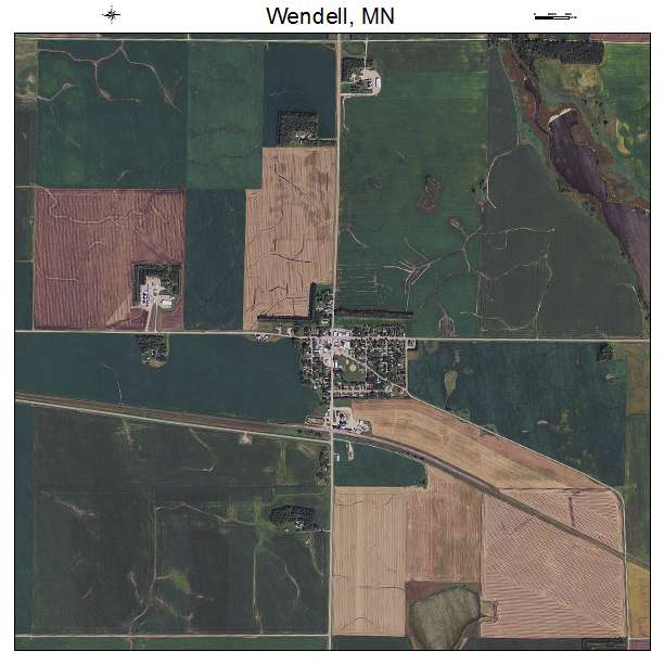 Wendell, MN air photo map