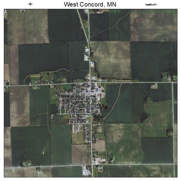 West Concord, MN air photo map