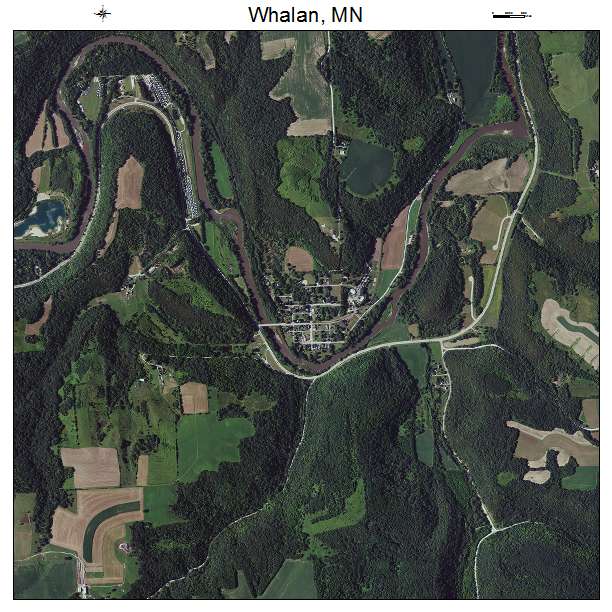 Whalan, MN air photo map