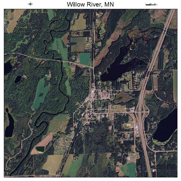 Willow River, MN air photo map