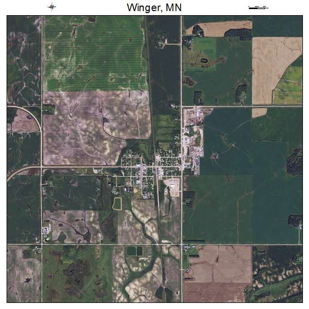 Winger, MN air photo map