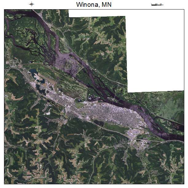 Winona, MN air photo map