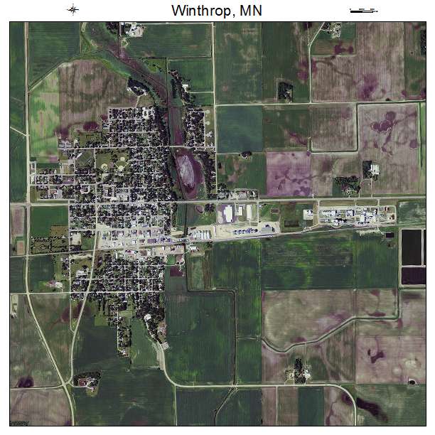 Winthrop, MN air photo map