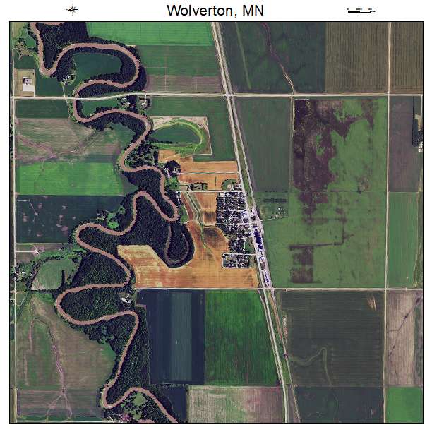 Wolverton, MN air photo map