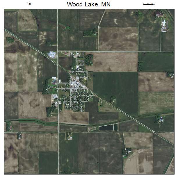 Wood Lake, MN air photo map