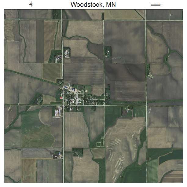 Woodstock, MN air photo map