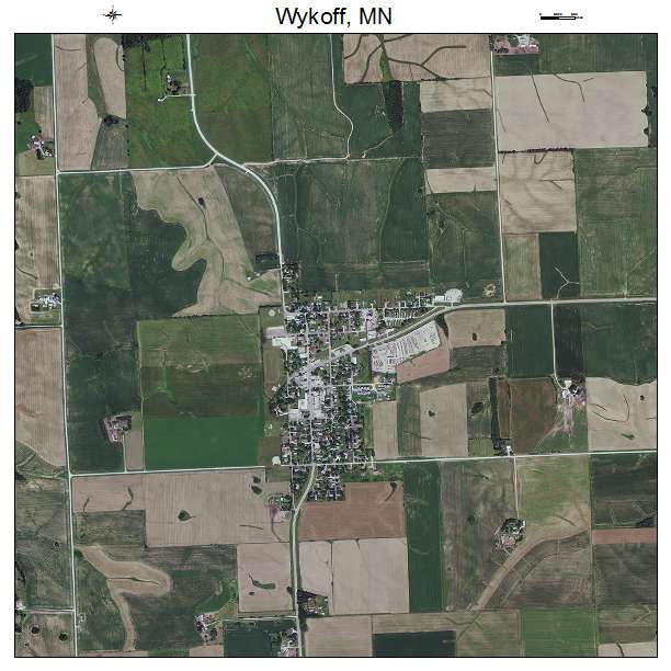 Wykoff, MN air photo map