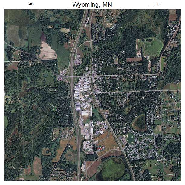 Wyoming, MN air photo map