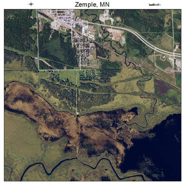 Zemple, MN air photo map