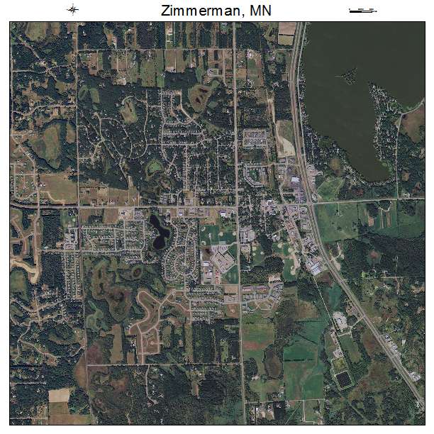 Zimmerman, MN air photo map