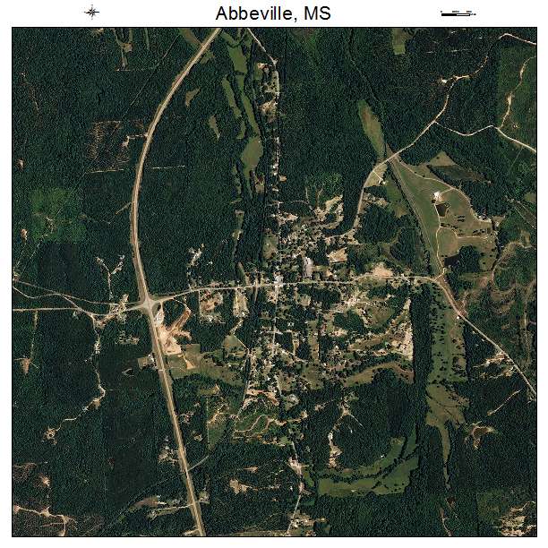 Abbeville, MS air photo map