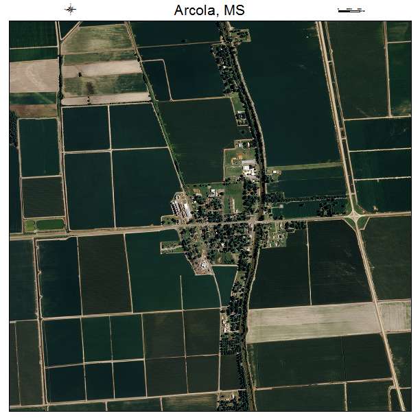 Arcola, MS air photo map