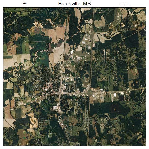 Batesville, MS air photo map