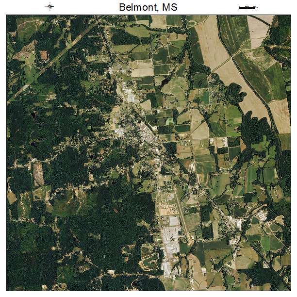 Belmont, MS air photo map