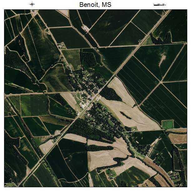 Benoit, MS air photo map