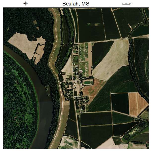 Beulah, MS air photo map