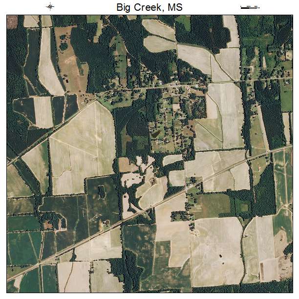 Big Creek, MS air photo map