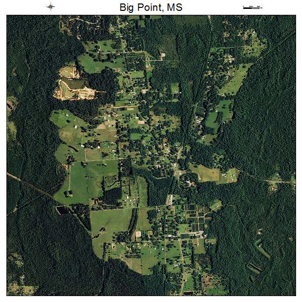 Big Point, MS air photo map