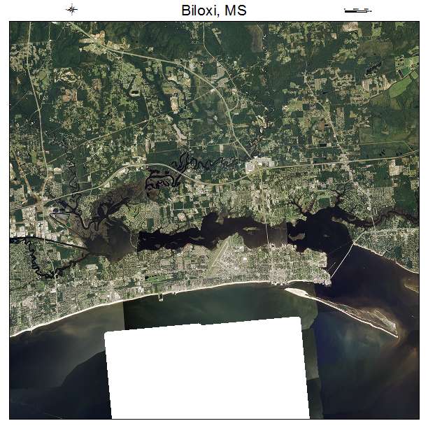 Biloxi, MS air photo map