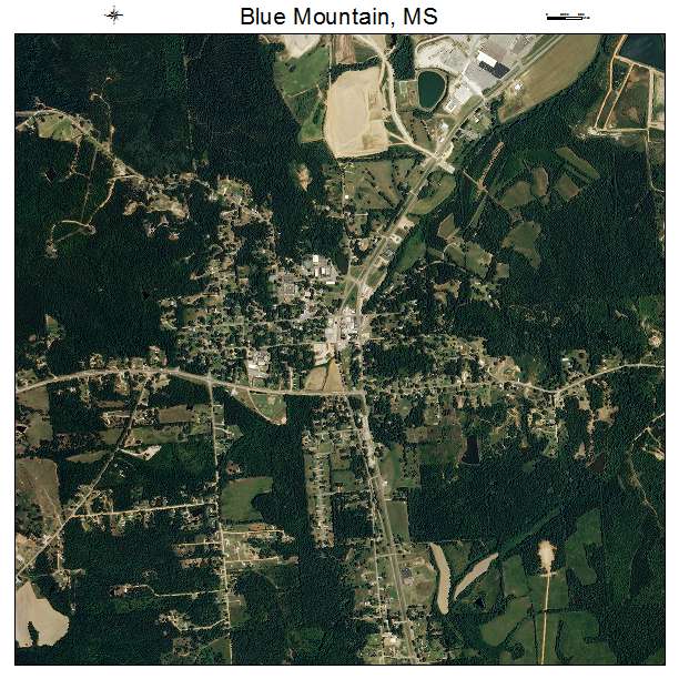 Blue Mountain, MS air photo map