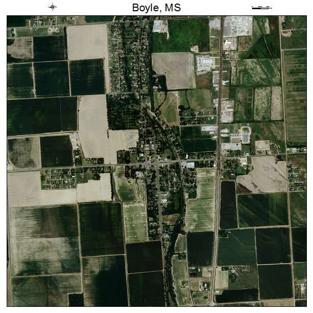 Boyle, MS air photo map